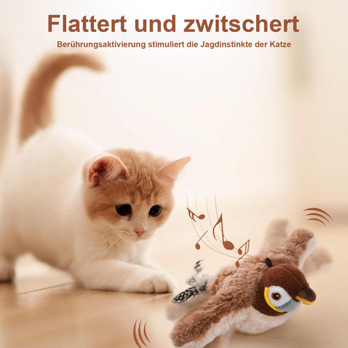 🔥2025 Neues Geschenk - 🐾Interaktives Zwitschervogel-Katzenspielzeug