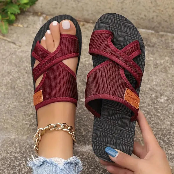 š„Letzter Tag der Aktion 70% RABATTš„ Damen Bequeme Atmungsaktive Mesh Flip-Flops