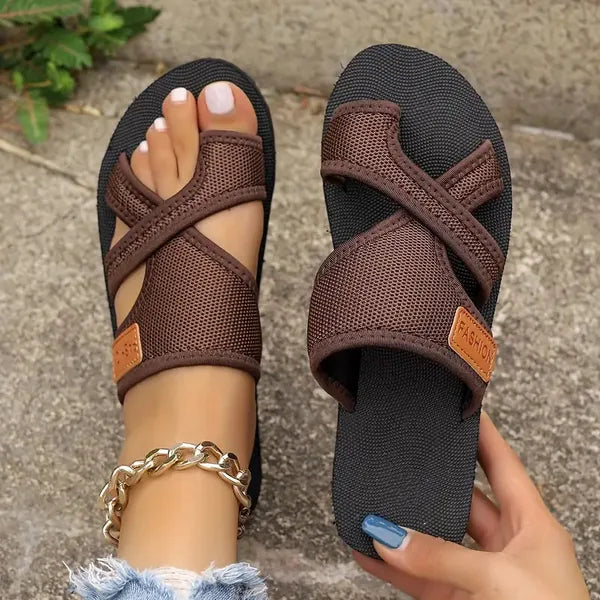 š„Letzter Tag der Aktion 70% RABATTš„ Damen Bequeme Atmungsaktive Mesh Flip-Flops