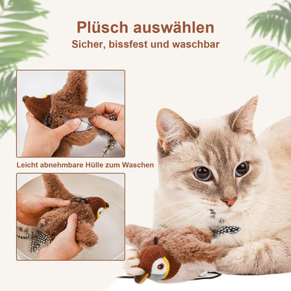 🔥2025 Neues Geschenk - 🐾Interaktives Zwitschervogel-Katzenspielzeug