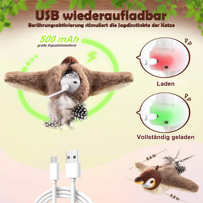🔥2025 Neues Geschenk - 🐾Interaktives Zwitschervogel-Katzenspielzeug