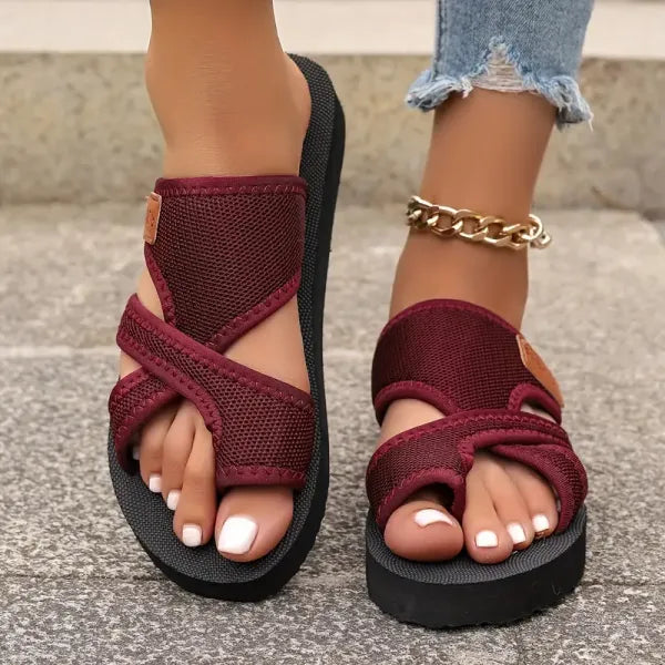 🔥Letzter Tag der Aktion 70% RABATT🔥 Damen Bequeme Atmungsaktive Mesh Flip-Flops